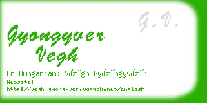 gyongyver vegh business card